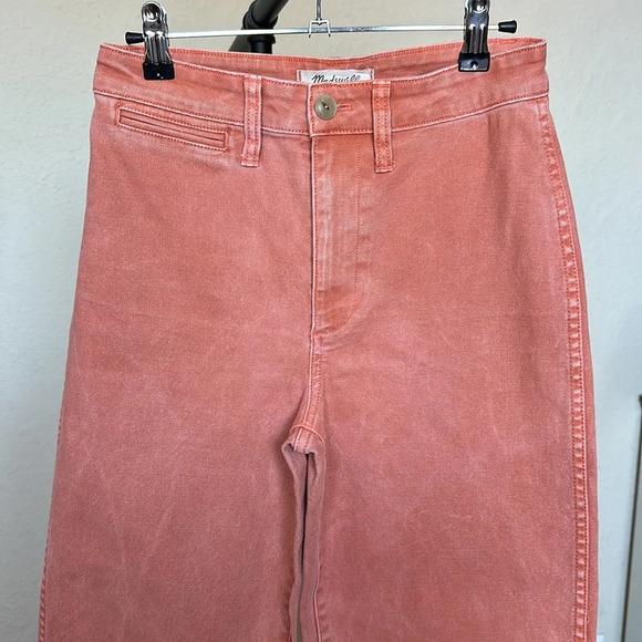 Madewell Slim Emmett‎ Wide-Leg Crop Pants in Sweet Dahlia Size 25 - Picture 10 of 12